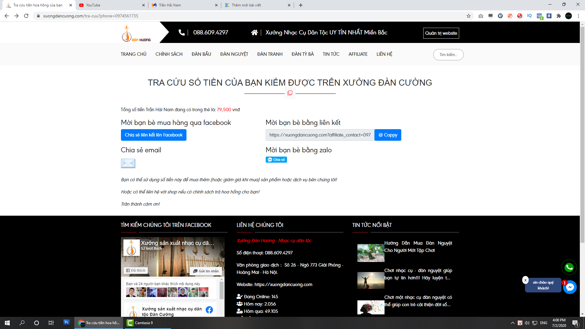 Hướng dẫn sử dụng quản lý cộng tác viên trên moma.vn
