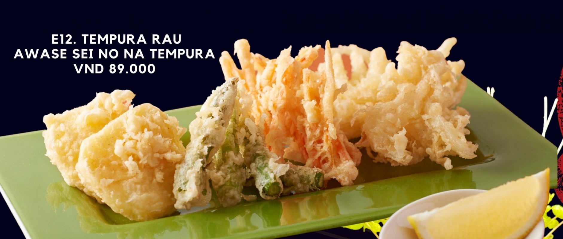 E12. tempura rau  Awase sei no na tempura